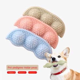 Dog Pea Nibbling Teeth Grinding Toy Eco-friendly TPR Pea Grinding Stick Puzzle Training dog toy (Color: PINK)