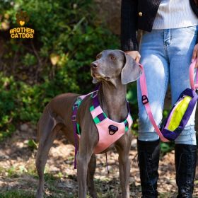 Pet chest sling Explosion-proof punch dog sling Dog leash dog rope pet supplies (Select: AN6-red-S)