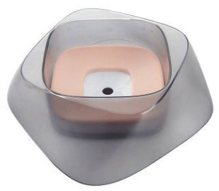 Pet Life 'Hydritate' Anti-Puddle Cat and Dog Drinking Water Bowl (Color: PINK)