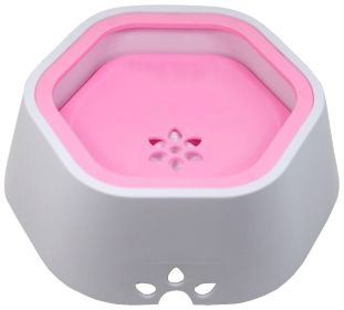 Pet Life 'Everspill' 2-in-1 Food and Anti-Spill Water Pet Bowl (Color: PINK)