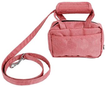 Pet Life 'Posh Walk' Purse Dog Leash, Accessory Holder and Waste Bag Dispenser (Color: PINK)
